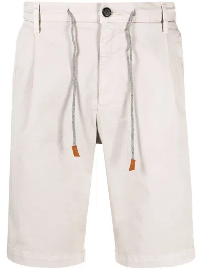 Eleventy Drawstring Elasticated Chino Shorts In Neutrals