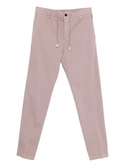 Eleventy Drawstring-fastening Trousers In Purple