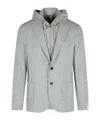 Eleventy Grey Wool Blend Blazer Men In Gray
