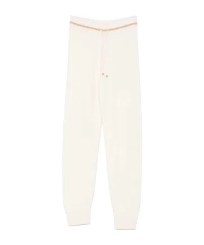 Eleventy Drawstring Knitted Track Pants In Neutral