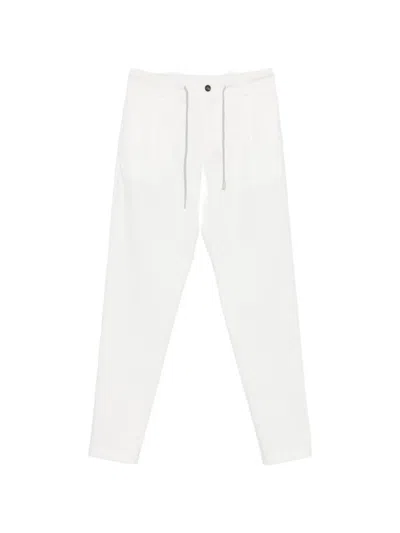 Eleventy Drawstring Pleated Trousers In White