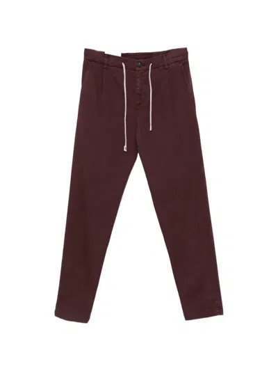 Eleventy Drawstring Pleated Trousers In Brown