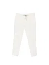 Eleventy Drawstring Pleated Trousers In White