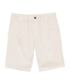 Eleventy Drawstring Pleated-front Shorts In Neutral