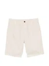Eleventy Drawstring Pleated-front Shorts In Neutral