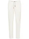 Eleventy Relaxed Fit Trousers Drawstring Waistband In White