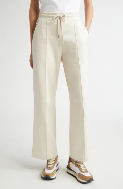 Eleventy Drawstring Stretch Cotton & Silk Sweatpants In Sand