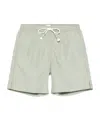 Eleventy Mens Military Green Solid Regular-fit Swim Shorts In Green