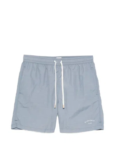 Eleventy Drawstring Swim Shorts In Blue