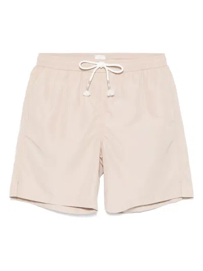 Eleventy Drawstring Swim Shorts In Neutrals