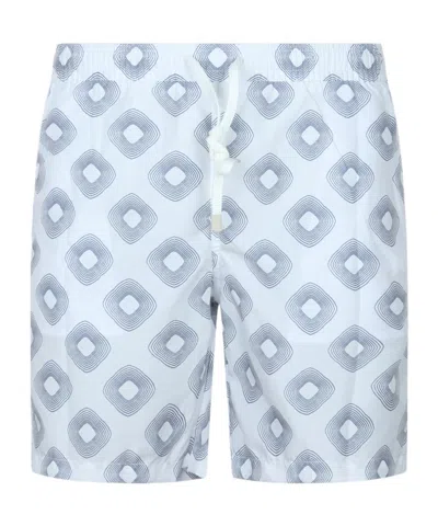 Eleventy Drawstring Swimming Trunks In Blue