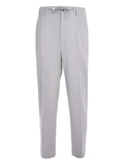 Eleventy Tie-dye Pleated Casual Pants In Gray