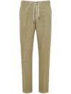 Eleventy Drawstring Tapered Trousers In Green