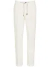 Eleventy Relaxed Fit Trousers Drawstring Waistband In White