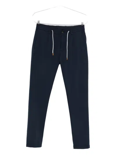 Eleventy Drawstring Trousers In Blue