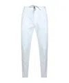 Eleventy Trousers Featuring Elastic Waistband And Pockets In White