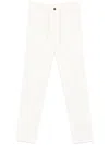 Eleventy Drawstring Cotton Trousers In Neutral