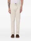 Eleventy Drawstring Trousers In Neutral