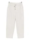 Eleventy Drawstring Trousers In Neutral