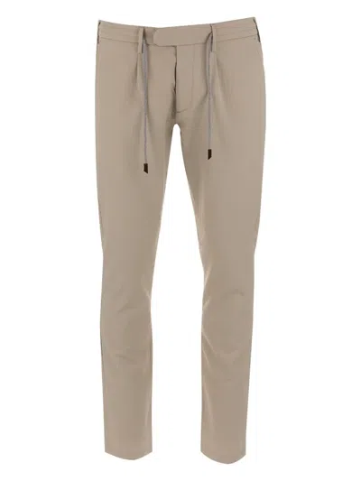 Eleventy Drawstring Trousers In Neutral