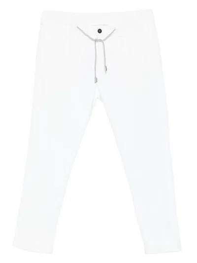 Eleventy Drawstring Trousers In White