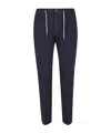 Eleventy Drawstring Waist Tapered Leg Trousers With Back Pockets In Black