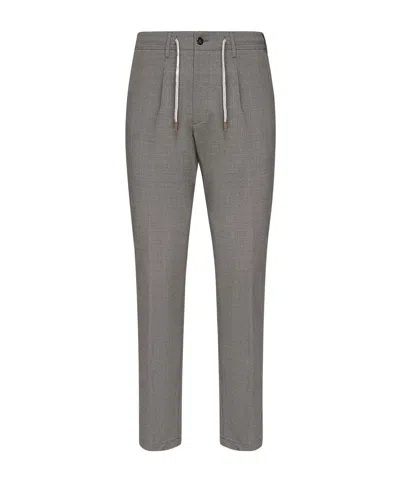 Eleventy Drawstring Waist Casual Pants In Gray