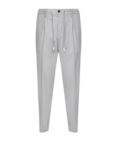 Eleventy Drawstring Waist Casual Pants In Gray