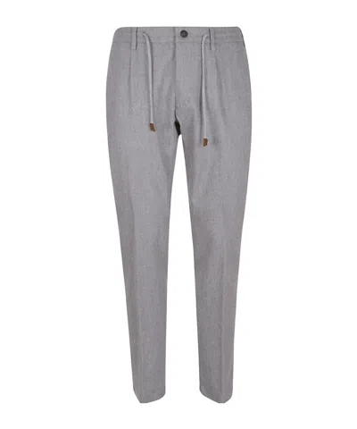 Eleventy Drawstring Waist Casual Pants In Gray