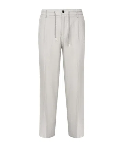 Eleventy Drawstring Waist Casual Pants In Neutral