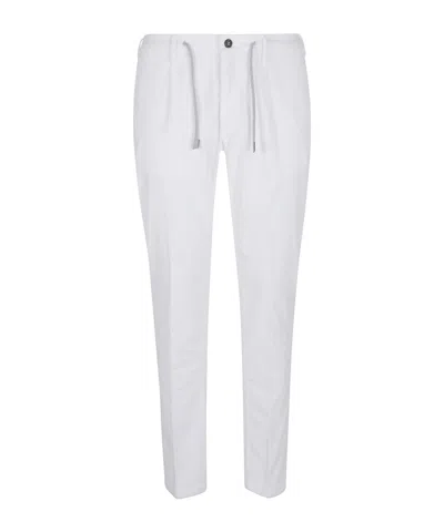 Eleventy Drawstring Waist Casual Pants In White