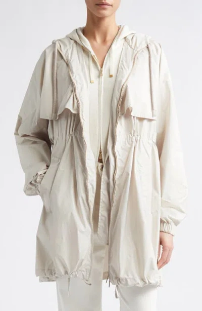 Eleventy Drawstring Waist Parka In 02 Sand