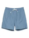 Eleventy Drawstring-waist Swim Shorts In Blue