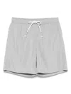 Eleventy Drawstring-waist Swim Shorts In Grey