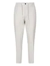 Eleventy Drawstring-waist Tapered Trousers In Gray