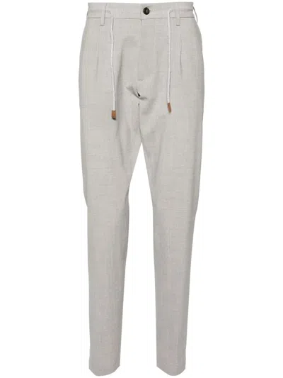 ELEVENTY DRAWSTRING-WAIST TAPERED TROUSERS
