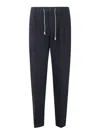 Eleventy Drawstring Waist Tailored Trousers In Black