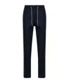 Eleventy Drawstring Cotton-blend Chinos In Black