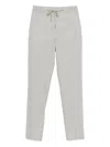 Eleventy Drawstring-waist Trousers In Gray