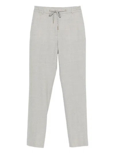 Eleventy Drawstring-waist Trousers In Gray