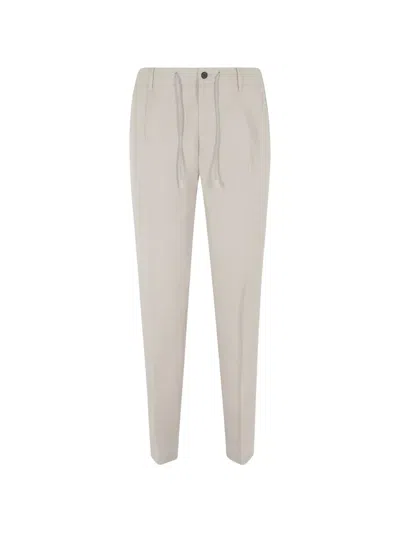 Eleventy Drawstring-waist Trousers In Gray