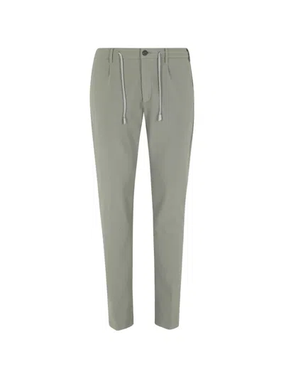 Eleventy Drawstring-waist Trousers In Green