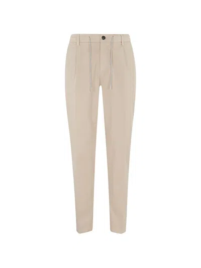 Eleventy Drawstring-waist Trousers In Neutral