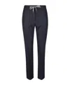 Eleventy Drawstring Wool Trousers In Black