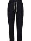 Eleventy Drawstring Wool Trousers In Blue