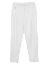 Eleventy Drawstring Zip-pocket Trousers In Gray