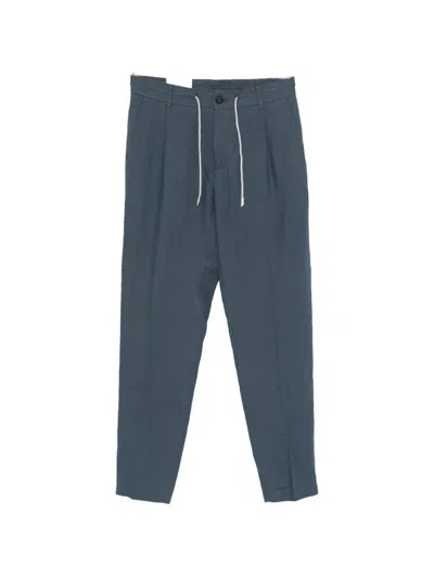 Eleventy Drawstring-fastening Trousers In Blue