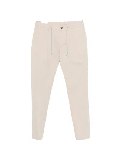 Eleventy Drawstrings Straight-leg Trousers In Neutral
