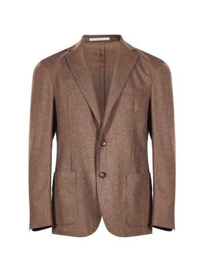 Eleventy Drawstring-waist Suit In Brown