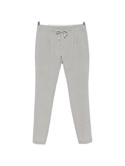 Eleventy Drawstring-waistband Trousers In Gray